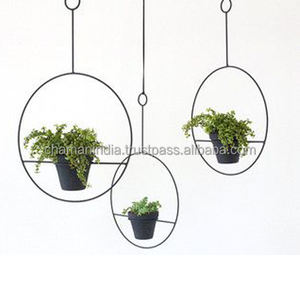 Metal Wire 3 Black Plant Ring <b>Hanger</b> Plant - Product Image 1