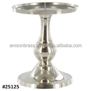 แท่นเทียนอะลูมิเนียมสำหรับงานแต่งงานทำมือสีเงินเงา - Product Image 2