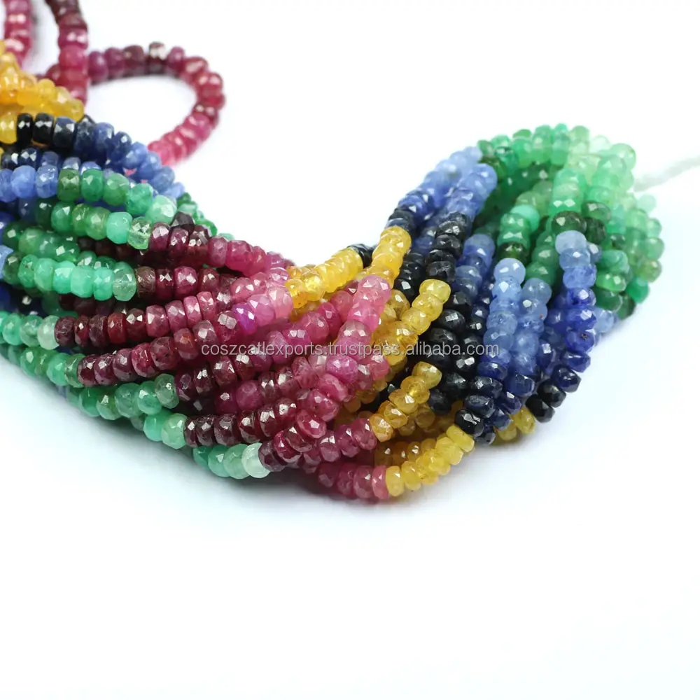 Ruby Emerald Sapphire Multi Colors Stone Beads