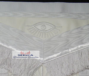 ผ้ากันเปื้อนแกรนด์ลอดจ์ที่ทำด้วยมือระดับพรีเมียมเย็บแบบประณีตและเย็บปักถักร้อยงานฝีมือเครื่องราชกกุธภัณฑ์ช่างก่ออิฐแบบพรีเมี่ยม - Product Image 3