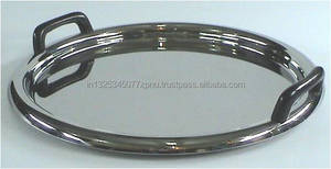 Plateau de service personnalisé en aluminium martelé argenté disponible en différentes tailles - Product Image 6