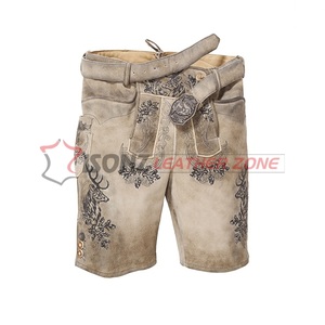 กางเกงขาสั้นบาวาเรียนหนังวัวเลเดอร์โฮเซ่นเสื้อแจ็คเก็ตมีไซส์ใหญ่ป้องกันการยับสำหรับคุณแม่พร้อมเทคนิคการปักลายสไตล์เยอรมันเคอร์ส - Product Image 1