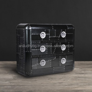 โลหะสีดำ-สีดำเหยี่ยวนักบินลิ้นชักหน้าอกชุดการบินเฟอร์นิเจอร์ - Product Image 1