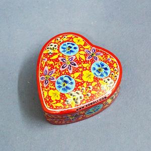 Écologique turquoise en forme de coeur en gros souvenir boîte à bijoux Inde - Product Image 6