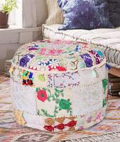 Meubles de salon indiens canapé Vintage fait à la main Patchwork réglable Style Antique repose-pieds Pouf et pouf