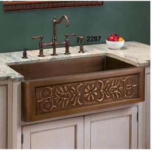 Évier en cuivre, pour cuisine - Product Image 2