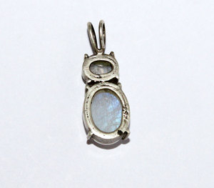 Vente en gros de pierre de lune naturelle de forme ovale Pierre précieuse en argent sterling massif 925 Pendentif fait main Bijoux avec pendentifs à breloque - Product Image 2