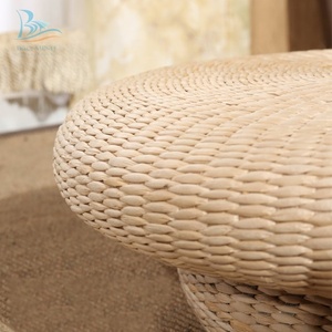 Puff otomano de jacinto de agua, paja, taburete, silla, puff de Vietnam - Product Image 2
