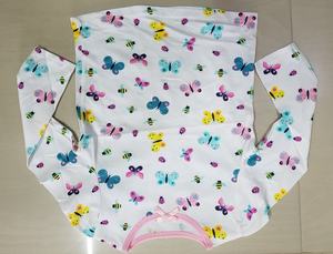 บังคลาเทศเสื้อยืดแขนยาวสำหรับเด็กผู้หญิงผ้าคอตตอนหลากสีสำหรับทุกฤดูกาลสำหรับฤดูใบไม้ผลิ - Product Image 2