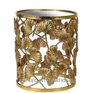 Mesa de Centro Dorada con Forma de Hoja de Ginkgo, Mesa Elegante y Moderna para Decoración del Hogar, Muebles para Sala de Estar a Precio de Mayoreo - Product Image 1