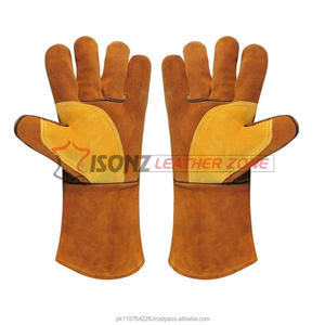 Guantes de soldadura Tig de cuero genuino ISONZ XL, guantes de seguridad de trabajo de Color personalizado, resistentes al calor, características impermeables personalizables - Product Image 4