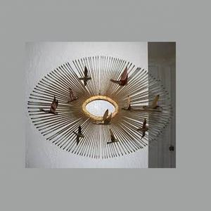 Indian Metal Wall Art Sun Design Metal Flower Wall Mirror for <b>Decoration</b> Infinity Wall Mirror Cheap Frameless Mirror - Product Image 2