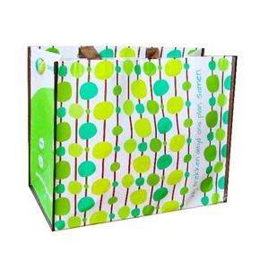 Promotion de sacs à provisions tissés en PP à motifs de points réutilisables écologiques offerts-Fabriqué en Vietnam-KD1512 - Product Image 5