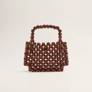 <b>Vintage</b> Wooden Beads <b>Bag</b> With Handle - Product Image 1
