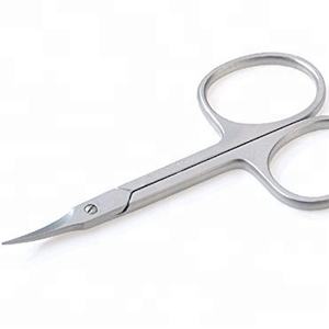 Profesional de calidad superior respetuoso con el medio ambiente de acero inoxidable curvado largo personalizado belleza cutícula manicura tijeras cuidado de las uñas - Product Image 1