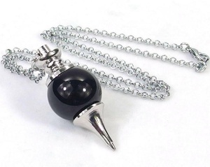 ลูกเพนดูลั่มสีดำหินโมราคริสตัลบำบัดล่าสุดงานฝีมือตามหลักฮวงจุ้ยหินสไตล์ความรัก - Product Image 1