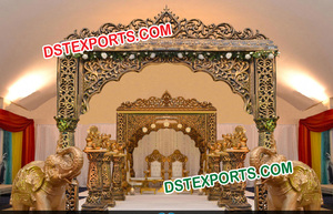 Estatuas de fibra de elefante pequeño para boda Puerta de bienvenida de boda Estado de elefante Decoración de boda india real - Product Image 3