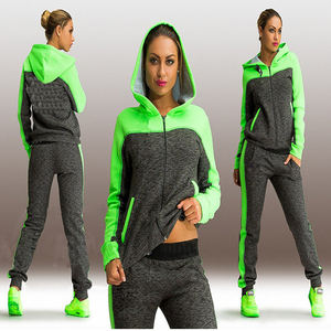 ชุดวอร์มชุดกีฬา2ชิ้นสำหรับผู้หญิง,ชุดกีฬาผ้าโพลีเอสเตอร์2021แฟชั่นสำหรับฤดูร้อนแบบสั่งตัด - Product Image 1