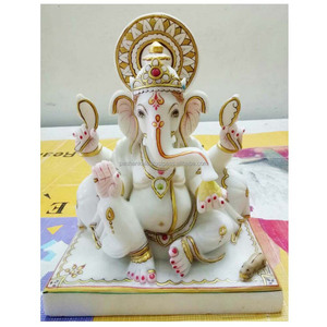 Statues en marbre Ganpati Ji - Product Image 1