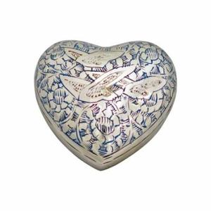 Memorial Cloisonne Rose Heart Metal Latón/Aluminio Urna de cremación con soporte Recuerdo para mascotas Cenizas Uso de almacenamiento funerario - Product Image 2