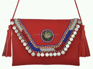 Bolso de mano bordado hecho a mano para mujer, bolsa de mano de noche, tipo sobre, para Guru, Kirpa, Export House, venta al por mayor - Product Image 2