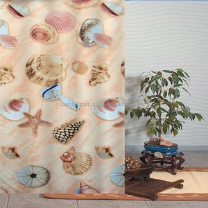 Rideau de douche en polyester Design fleur classique pour la chambre et la salle de bain espace exporté d'Inde - Product Image 4