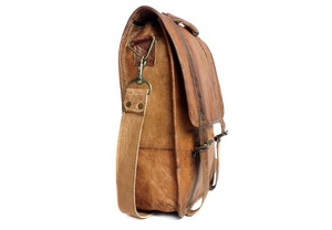 Sac bandoulière unisexe en cuir de chèvre véritable 100% fait main, sac messager à bandoulière unique pour toutes les saisons, bureau, voyage, affaires - Product Image 2