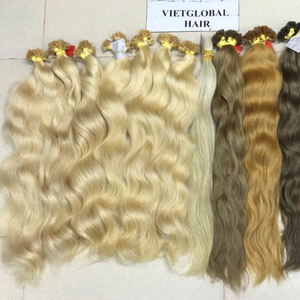 Pelo humano Rubio dibujado onda recta sedosa pelo Remy de alto grado a granel - Product Image 1