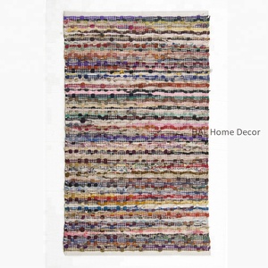 Alfombras Chindi Modernas y Ecológicas con Patrón de Rompecabezas Tejidas a Mano para Picnic y Sala de Estar, Venta al por Mayor desde India - Product Image 3