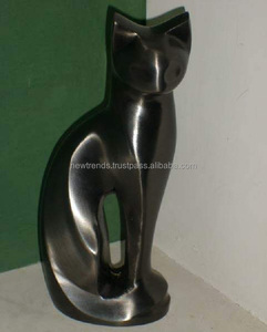 โกศสัตว์เลี้ยงทองเหลืองสีขาวรูปทรงแมว สำหรับเก็บอัฐิสัตว์เลี้ยง โกศโลหะทองเหลืองขายดีที่สุดสำหรับเก็บอัฐิสัตว์เลี้ยง - Product Image 2