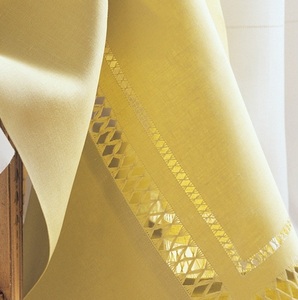 Rectangulaire à la main broderie blanc ourlet linge de table - Product Image 2