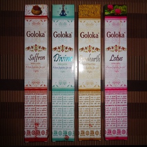 Goloka Brand Yoga Series Mix Aromas Bâtons d'encens roulés à la main Paquet de 15 g Fournisseur en gros de l'Inde - Product Image 1