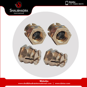SHALIBHADRA INTERNATIONAL écrous d'insertion d'épandage en laiton nickelé filetage M3 Applications minières industrielles polies - Product Image 6
