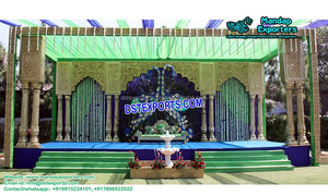 Decoración de escenario para eventos de boda, escenario de estilo indio, impresionante, para escenarios de boda, bollwood, recepción - Product Image 6