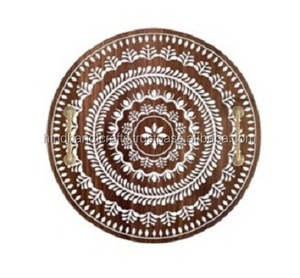 Bol de service rond en bois de style moderne ustensiles de cuisine et vaisselle polis de haute qualité pour restaurant et fête - Product Image 2