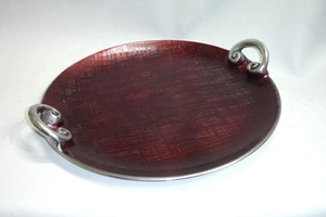 Cuenco para servir con forma de triángulo de fundición de aluminio de lujo, cuenco para servir de esmalte de calidad superior, cuenco decorativo único, platos para servir - Product Image 2