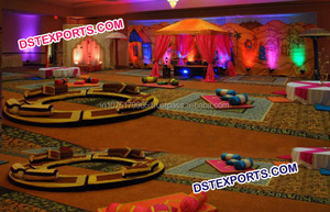 Mehani Sangeet Escenario Decoración Escenario DE BODA Aspecto elegante Mehandi Escenario Decoración Boda India Mehandi Escenario Decoración Reino Unido - Product Image 4