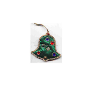 Adorno Navideño Colgante en Forma de Campana Bordado - Product Image 1
