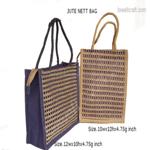 Sac fourre-tout en toile de jute naturelle, écologique, réutilisable, moyen, personnalisé avec logo Lowellcraft, imprimé, recyclable, Delhi - Product Image 3