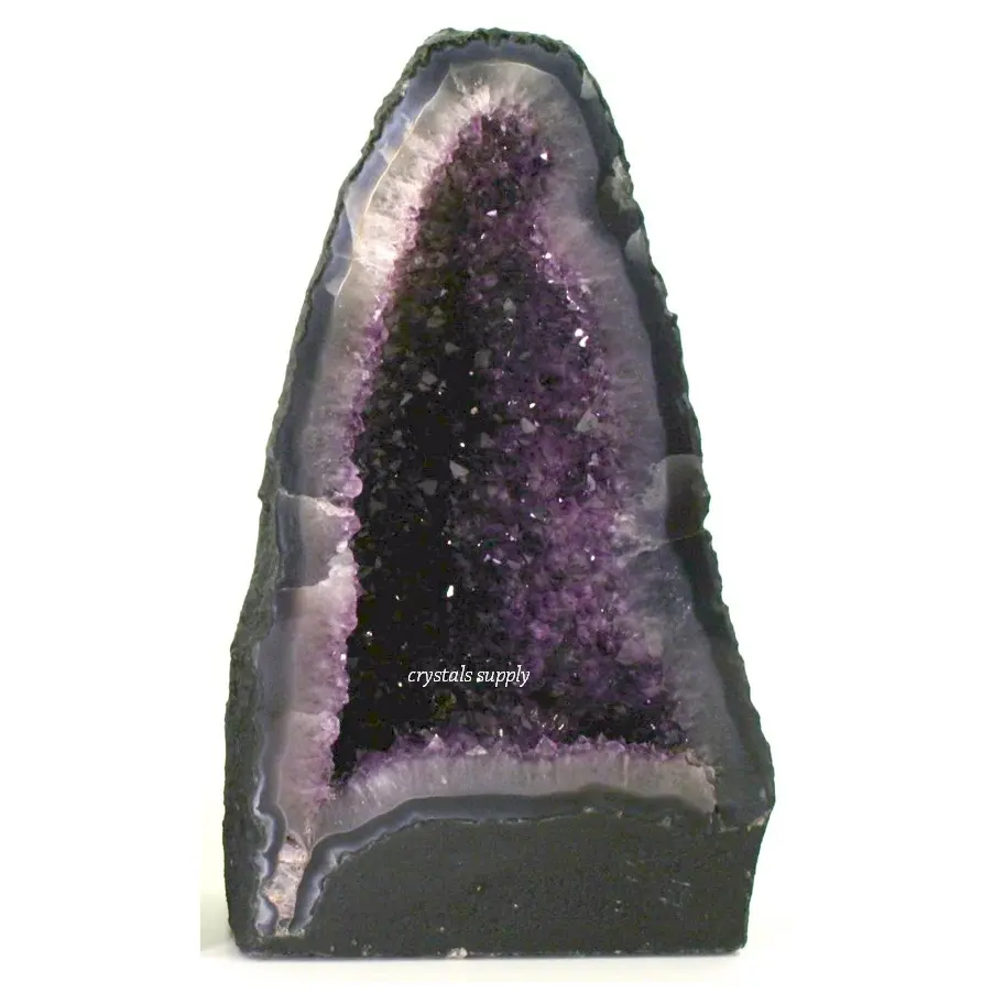 Geoda de amatista natural, decoración de espécimen mineral de racimo: geodas de amatista a la venta