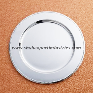Bandeja plateada para servir comida con bordado pintado a mano con asas para decoración de fiestas de boda y festivales - Product Image 3