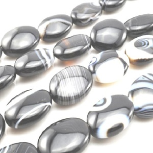 Black Onyx Agate Sulemani Oval Bead Stone <b>Necklace</b> Stones Oval Bead Charms for Jewelry Making <b>Crystal</b> Women <b>Necklace</b> Wholesaler - Product Image 4