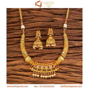 Conjunto de collar clásico antiguo con chapado en oro, venta al por mayor, 17501 Rubí - Product Image 1