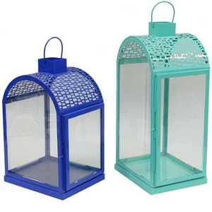 Nouvelle lanterne de bougie en filigrane avec verre pour décoration de noël - Product Image 2