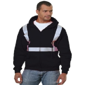 HVS006 100% โพลีเอสเตอร์สะท้อนความปลอดภัยบุรุษดึง Hi Vis แจ็คเก็ตเสื้อกันหนาวหมวก - Product Image 1