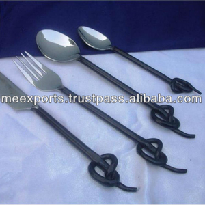 Juego de Cubiertos con Mango en Espiral ~ Juego de Cubiertos con Mango Trenzado - Product Image 2