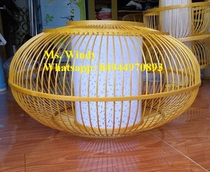 โคมไฟไม้ไผ่ทาสีทางศาสนาสไตล์เวียดนามตกแต่งวันหยุด + 84 28 35119589 - Product Image 4