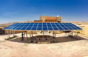 مرآب تركيب بالطاقة الشمسية مفردة مصممة مسبقًا من الفولاذ الكربوني