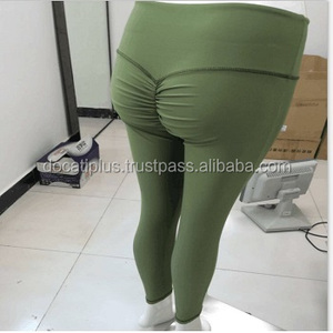 Leggings à pois, vert olive, avec logo personnalisé - Product Image 1