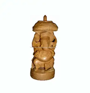 Wooden Ganesha Statues/Wood Carving Figures/Art Sculpture-3